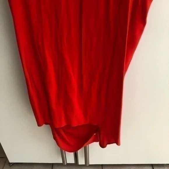 ASOS Red Wrap Style Dress Size 12 - Picture 6 of 8